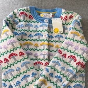 Mini Boden- Toadstool Patterned Kids Sweater